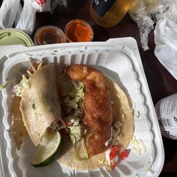I had to split each large fish taco