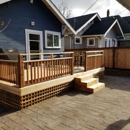 New deck, patio and fence