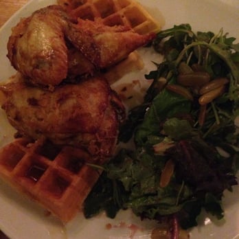 Range - Chicken and waffles. The salad was so good! - New American Near Me - Chicago, Illinois