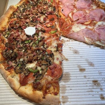 Pizza Factory - Very little toppings, it's like they counted each topping and the slices on the ends near the Canadian bacon had little to none. - Pizza Near Me - Live Oak, California Pizza Factory - Very little toppings, it's like they counted each topping and the slices on the ends near the Canadian bacon had little to none. - Pizza Near Me - Live Oak, California