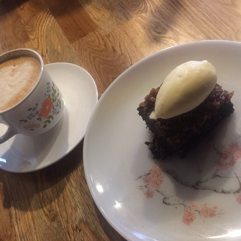 Deadhorse Hill - Cappuccino and German Chocolate Cake - New American Near Me - Worcester, Massachusetts Deadhorse Hill - Cappuccino and German Chocolate Cake - New American Near Me - Worcester, Massachusetts