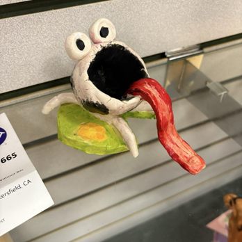 Color Me Mine - Our granddaughters clay frog made at summer art camp - Paint-Your-Own Pottery Near Me - Bakersfield, California