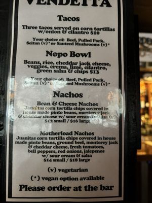 Menu photo 2 Vendetta Portland, OR Menu photo 2 Vendetta Portland, OR