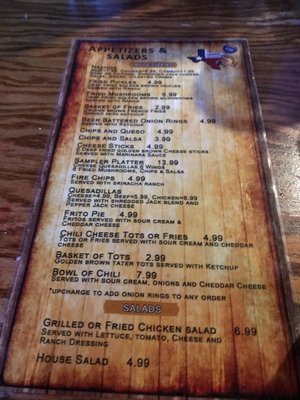 Menu photo 4 I-10 Icehouse San Antonio, TX