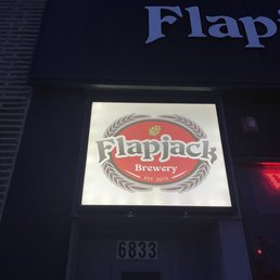 Flapjack Brewery lighted sign. Flapjack Brewery lighted sign.