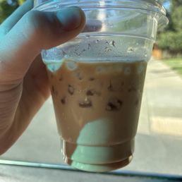Iced vanilla latte.
