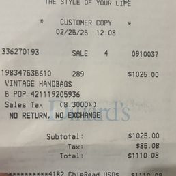 Counterfeit bag, receipt. Counterfeit bag, receipt.