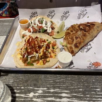 Dirty Taco and Tequila - Carne asado taco, bacon cheeseburger taco, southern fried chicken taco - Tacos Near Me - Smithtown, New York Dirty Taco and Tequila - Carne asado taco, bacon cheeseburger taco, southern fried chicken taco - Tacos Near Me - Smithtown, New York