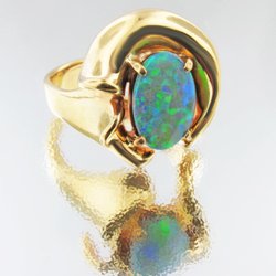 Custom estate opal ring