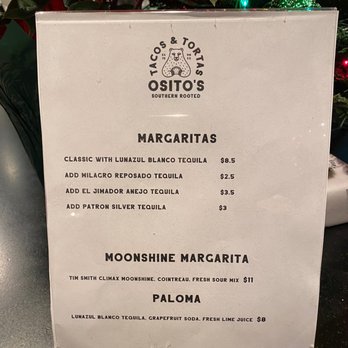 Osito’s Tacos & Tortas - Drink menu - Mexican Near Me - Cornelius, North Carolina Osito’s Tacos & Tortas - Drink menu - Mexican Near Me - Cornelius, North Carolina
