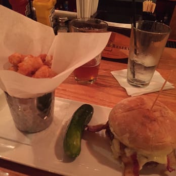 Plan B Simsbury - Bacon Cheese Burger with Tater Tots. - Burgers Near Me - Simsbury, Connecticut Plan B Simsbury - Bacon Cheese Burger with Tater Tots. - Burgers Near Me - Simsbury, Connecticut