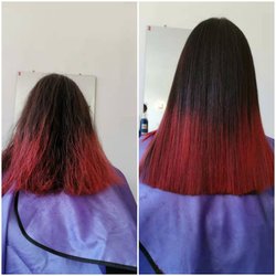 Kim's Hair Village - Keratin before and after