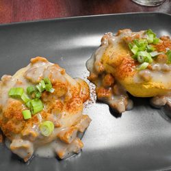 Shamone Bites + Wine - Biscuits and sausage gravy