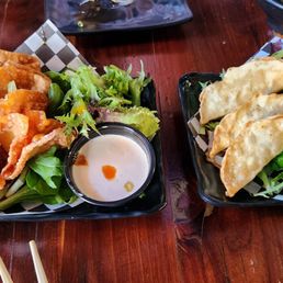 La Cheese Wontons & Crispy Pork Potstickers La Cheese Wontons & Crispy Pork Potstickers