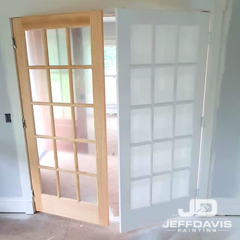 Jeff Davis Painting - New interior French doors painted white - Painters Near Me - Arab, Alabama Jeff Davis Painting - New interior French doors painted white - Painters Near Me - Arab, Alabama