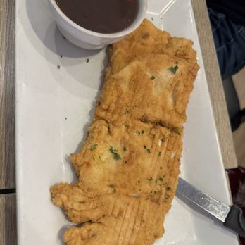 La Perla - Breaded chicken breast with rice and black beans - Latin American Near Me - Miami, Florida