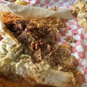 Guadalajara Grill - Opened Super Burrito because I didn't get to the meat when biting it. - Mexican Near Me - Salinas, California