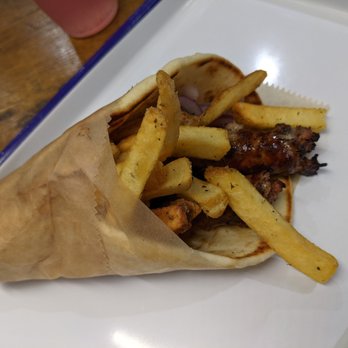 GRECO - Loukaniko wrap (minus the sauce) - so filling! - Greek Near Me - Boston, Massachusetts