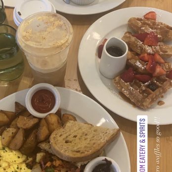 Bloom - Sweet Potato Shishito Hash Churro Waffle Bacon Avocado Bene - American Near Me - Santa Clara, California