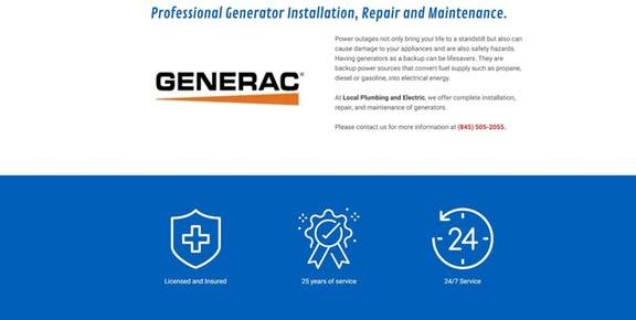 Slide of Local Plumbing and Electric