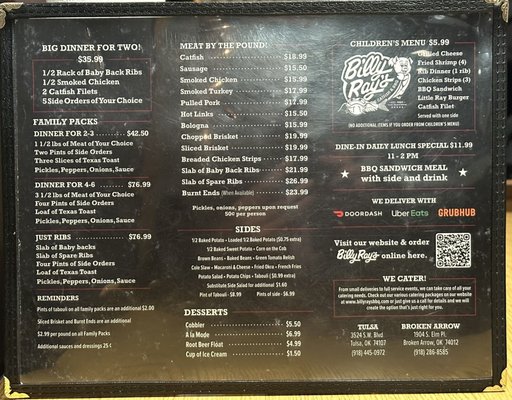 Menu photo 1 Billy Ray's Catfish & BBQ - Broken Arrow Broken Arrow, OK