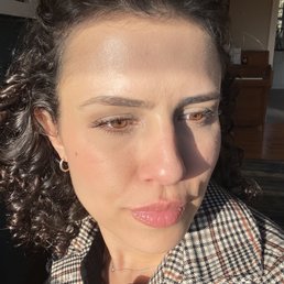 No make up, just blush mascara and lip gloss.