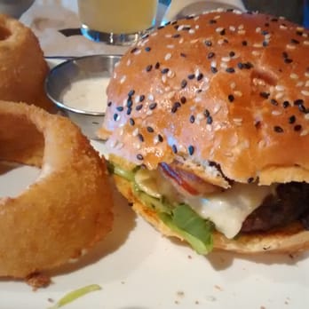 Eureka! - The Napa Burger with Onion rings Awesome burger!!! :) - American Near Me - Redlands, California Eureka! - The Napa Burger with Onion rings Awesome burger!!! :) - American Near Me - Redlands, California