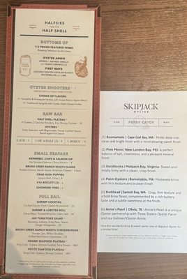 Menu photo 7 Skipjack Oyster Austin, TX