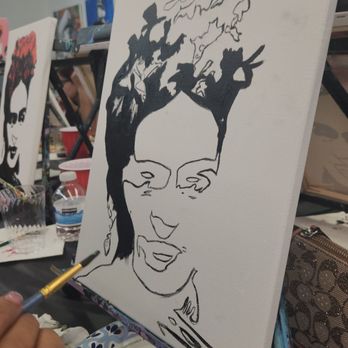 Moya Art Gallery and Studio - Working on the black outline - Art Classes Near Me - Gilroy, California Moya Art Gallery and Studio - Working on the black outline - Art Classes Near Me - Gilroy, California