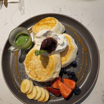 Hanabusa Cafe - matcha pancakes - Pancakes Near Me - Chicago, Illinois Hanabusa Cafe - matcha pancakes - Pancakes Near Me - Chicago, Illinois