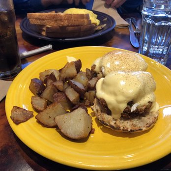 Pat's Cafe - Crab cake Benedict. Would have probably tasted delicious if it were hot and fresh. - Breakfast & Brunch Near Me - San Francisco, California Pat's Cafe - Crab cake Benedict. Would have probably tasted delicious if it were hot and fresh. - Breakfast & Brunch Near Me - San Francisco, California