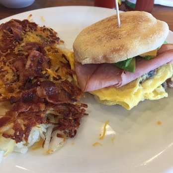 Denny's - The loaded breakfast sandwich. I actually requested mushrooms with my egg & avocado. - Breakfast & Brunch Near Me - Montebello, California Denny's - The loaded breakfast sandwich. I actually requested mushrooms with my egg & avocado. - Breakfast & Brunch Near Me - Montebello, California