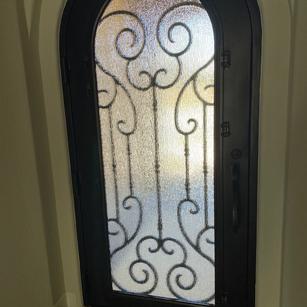 Front door replaced clear glass with rain glass no more peeping toms. Front door replaced clear glass with rain glass no more peeping toms.