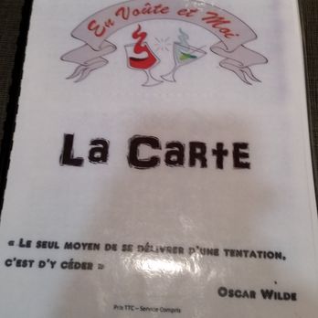 En Voûte et Moi - menu cover - Bars Near Me - Lyon, 69