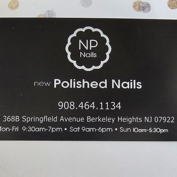 New Polished Nails & Spa - new Polished Nails has many talented nail techs . They are warm and friendly. Manicures, spa pedicures and more. Call them today. ! - Nail Salons Near Me - Berkeley Heights, New Jersey New Polished Nails & Spa - new Polished Nails has many talented nail techs . They are warm and friendly. Manicures, spa pedicures and more. Call them today. ! - Nail Salons Near Me - Berkeley Heights, New Jersey