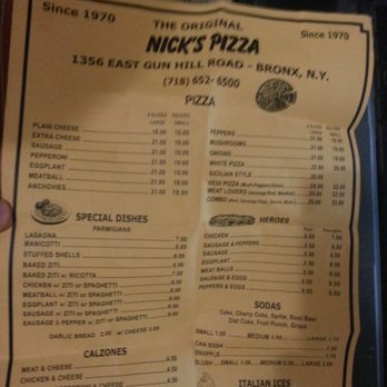 Nick's Pizza Restaurant - Pizza Near Me - Bronx, New York