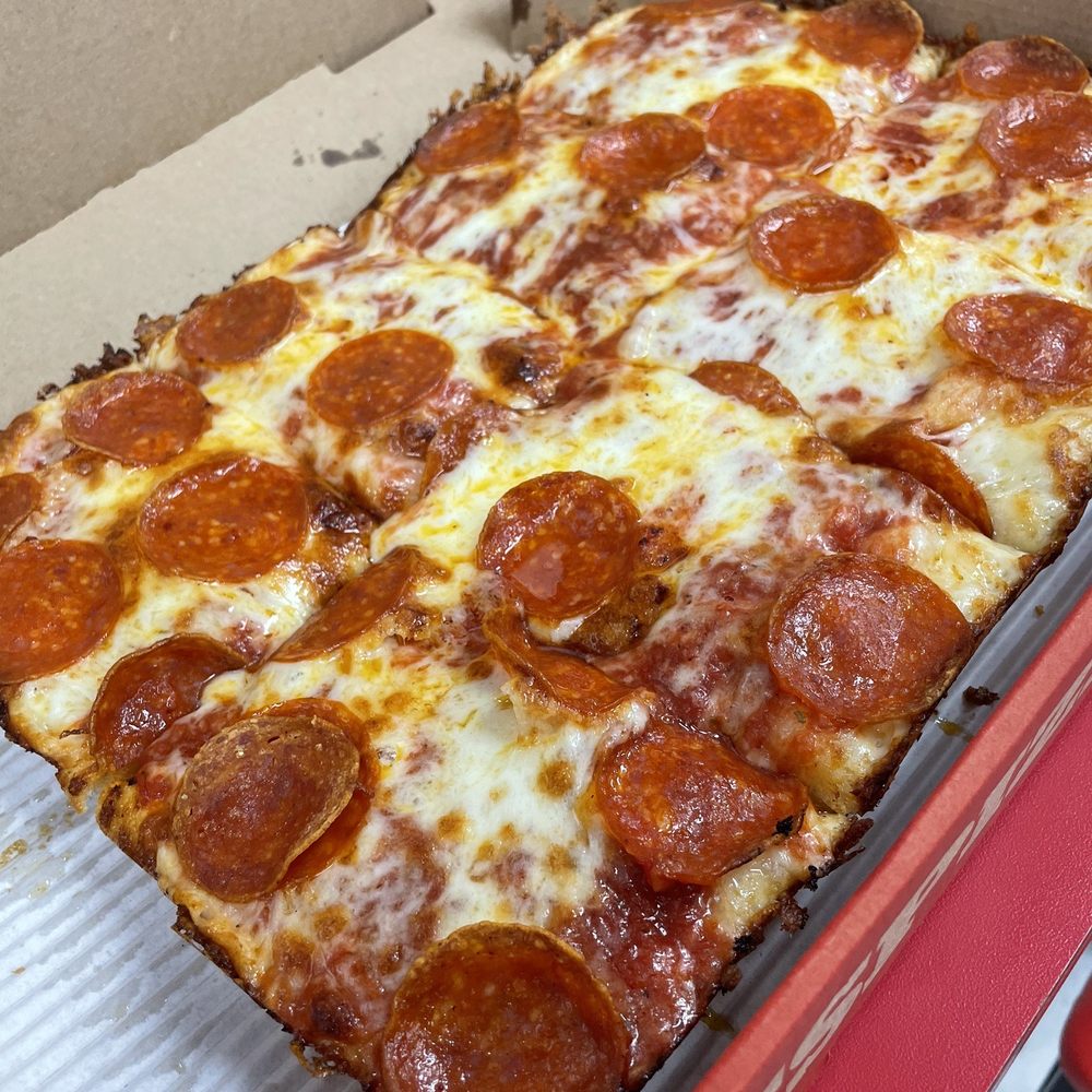 Jet's Pizza - Excellent Detroit style pizza with pepperoni. - Pizza Near Me - Henderson, Nevada Jet's Pizza - Excellent Detroit style pizza with pepperoni. - Pizza Near Me - Henderson, Nevada