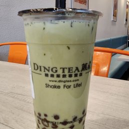Matcha Milk Tea, extra boba. Matcha Milk Tea, extra boba.