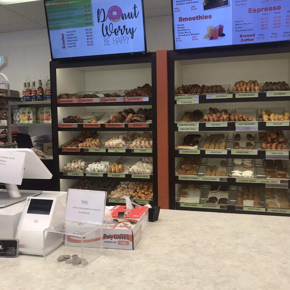 Mr Maple Donuts - Inside view - one other rack to the right - Donuts Near Me - Vancouver, Washington Mr Maple Donuts - Inside view - one other rack to the right - Donuts Near Me - Vancouver, Washington