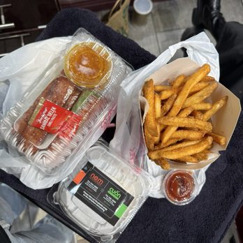 Cuon Nem Nuong - Nem cuốn (pork spring rolls) , fries (cay), bánh bao (steamed bun) - Vietnamese Near Me - Westminster, California