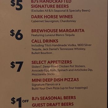 BJ's Restaurant & Brewhouse - Happy hour menu as of September 2025. - American Near Me - Anaheim, California BJ's Restaurant & Brewhouse - Happy hour menu as of September 2025. - American Near Me - Anaheim, California