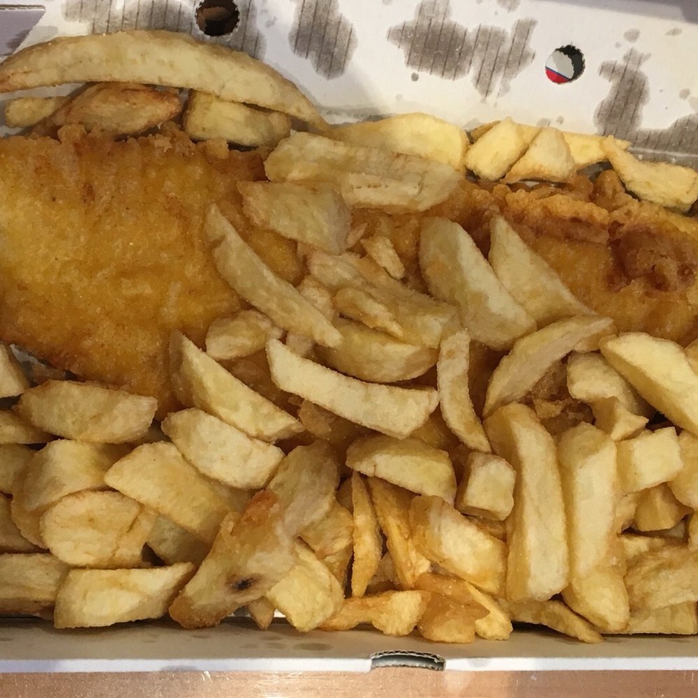 Large cod takeaway (around £10)