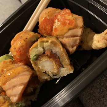 Toyosu - Sake honey roll. Scrumptious! - Sushi Bars Near Me - Walnut Creek, California Toyosu - Sake honey roll. Scrumptious! - Sushi Bars Near Me - Walnut Creek, California