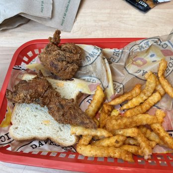 Dave's Hot Chicken - My toddler's plate. Split the #3 and it was plenty of food. - Chicken Shop Near Me - Troy, Michigan Dave's Hot Chicken - My toddler's plate. Split the #3 and it was plenty of food. - Chicken Shop Near Me - Troy, Michigan