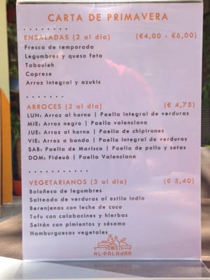 Menu photo 3 Al-Paladar Valencia, V