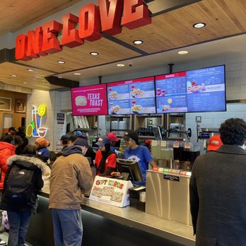 Raising Cane's Chicken Fingers - customers in a one love restaurant - Fast Food Near Me - Brooklyn, New York Raising Cane's Chicken Fingers - customers in a one love restaurant - Fast Food Near Me - Brooklyn, New York