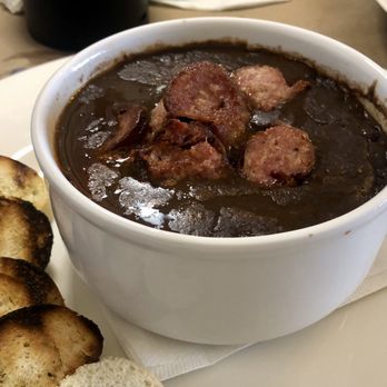 Lucy’s Pie House & Grill - Black bean soup with venison and pork sausage. Very filling! - Desserts Near Me - Sealy, Texas Lucy’s Pie House & Grill - Black bean soup with venison and pork sausage. Very filling! - Desserts Near Me - Sealy, Texas