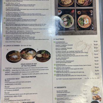 Colombian Coffee House - Food Menu 10/24 - Colombian Near Me - Delray Beach, Florida