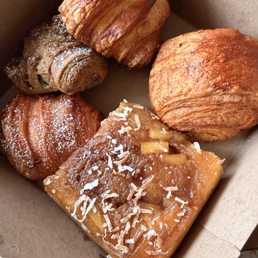 Strawberry and blueberry mochissants. Hawaiian sticky bun...pineapple and coconut! Strawberry and blueberry mochissants. Hawaiian sticky bun...pineapple and coconut!