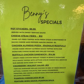 Benny's of Greenridge - Specials - Burgers Near Me - Scranton, Pennsylvania Benny's of Greenridge - Specials - Burgers Near Me - Scranton, Pennsylvania